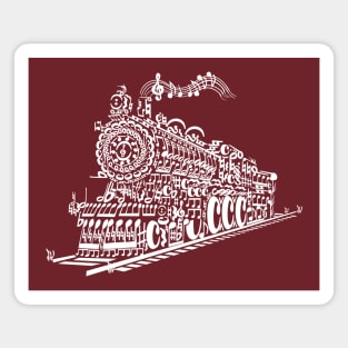 Old train song illustration Magnet